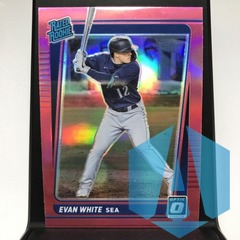 Evan White 2021 Optic Pink Prizm Rated Rookie RC #60 Seattle Mariners
